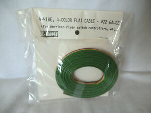 American Flyer Switch Controllers 4-Wire 4-Color Flat Cable #22 Gauge-8 Feet-New