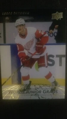 Lucas Raymond RC 2022-23 Upper Deck World Junior Grads #WG-9 SP Red Wings - Image 1 of 2