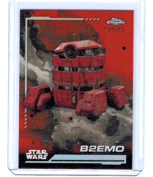 2024 Topps Chrome Star Wars B2EMO оранжевая переливающаяся карточка Noed 09/25 - Изображение 1 из 1