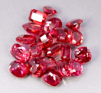 150 Ct Natural Ceylon Padparadscha Sapphire Mix Cut Certified Loose Gemstone Lot - Image 1 of 4