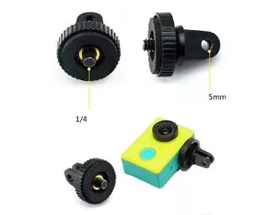 Adattatore vite treppiede 1/4" fotocamera montaggio GoPro Hero 6 5 4 3 + action camera 4K Regno Unito - Foto 1 di 3