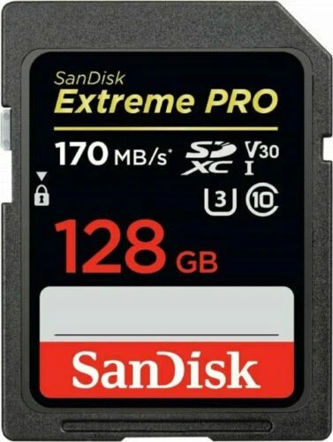 SanDisk Extreme Pro 128GB 170MB/s SDXC V30 U3 C10 UHS-I SD Memory Card  - Image 1 of 1
