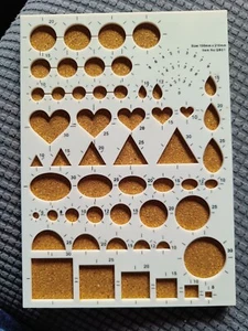 White Quilling Template with Cork 15cm x 21cm Make Assorted Shapes - Picture 1 of 7