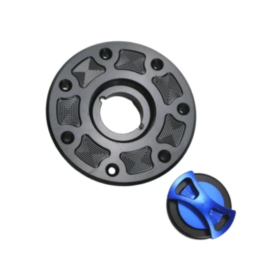 Blue CNC Bow-tie Gas Fuel Tank Cap For Kawasaki ZX-11 ZXR400 Ninja ZX 6R/9R GPz - Image 1 of 4