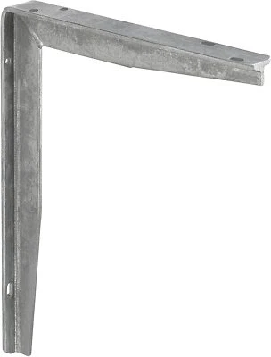 Heavy Duty Console Metallo Staffa per Mensola Montaggio a Parete Zincato Fuoco - Immagine 1 di 4