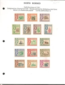 North Borneo 1961 QEII Set Mint Hinged - Foto 1 di 1