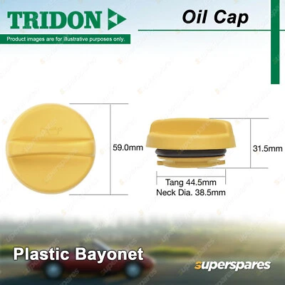Tridon Oil Cap for Holden Combo Cruze Frontera Rodeo RA TF Trax Vectra JR JS ZC - image 1 of 4