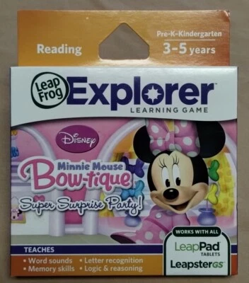 LeapFrog Explorer Learning ~ Minnie's Bowtique ~ Works w/ Leap Pad 1, 2 Ultra GS - Image 1 of 4