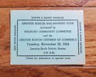 1954 BOSTON & ALBANY RR NEW HAVEN RR BOSTON & MAINE RAIL INDUSTRY TOUR TICKET MA