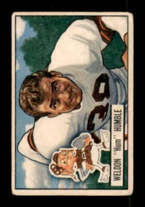 1951 Bowman #1 Weldon Humble GVG RC Rookie Browns 555533
