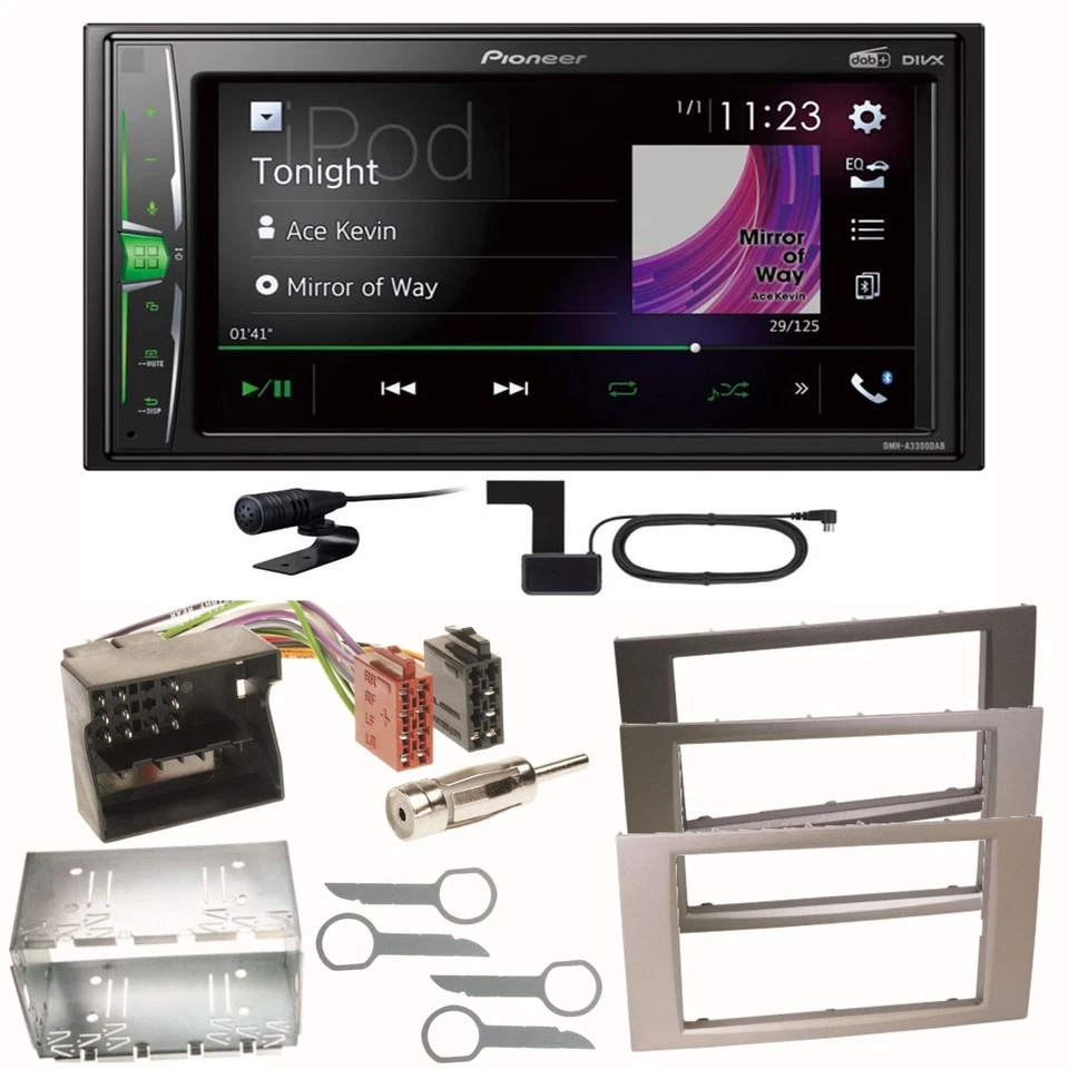 Pioneer DMH-A3300DAB Bluetooth DAB+ Einbauset für Ford Focus Fusion Galaxy S-Max - Bild 1 von 1