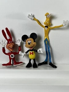 The Noid (1986) Dominos Minnie Mouse (2011) Bend  Bunny Toys Lot of 3 Figures - Picture 1 of 23