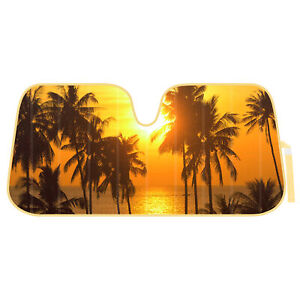 Auto Sun Shade Sunset Beach Front Window Windshield Protector for Car Truck SUV