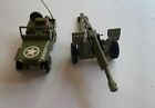 Dinky Battle Lines Mecccano US Jeep and Field Gun Used