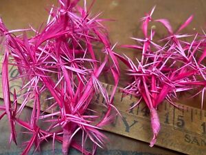 vintage 1930s feather bird plumage millinery hand made 1pc Japan hot pink