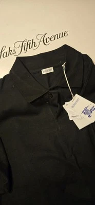 $700 Nuevo Burberry Limited Hombres XL Polo Negro Algodón Manga Corta AUTÉNTICO Foto 1 de 4