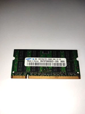 Samsung 2GB PC2-5300 DDR2 CL5 200-Pin SoDimm Module (M470T5663QZ3-CE6) - Image 1 of 2