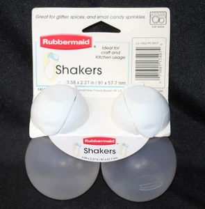 Set of 2 NOS 2002 Rubbermaid 1A52 Salt & Pepper Shakers Kitchen Crafts WHITE - Picture 1 of 12