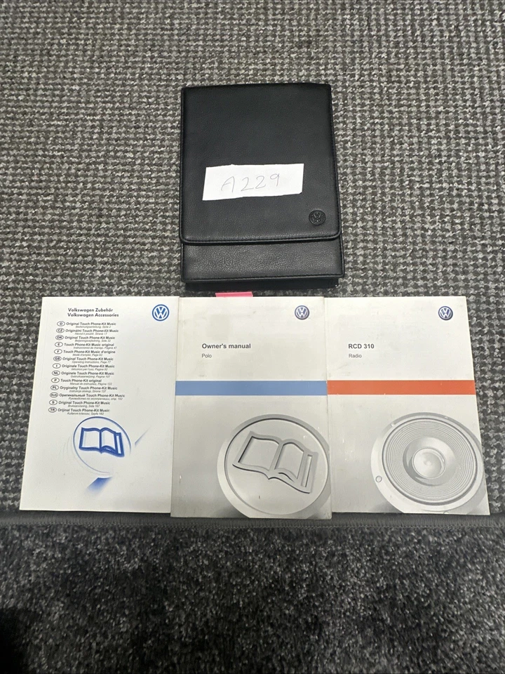 2009-2014 VOLKSWAGEN POLO OWNERS HANDBOOK MANUAL PACK & WALLET Print 2010 - Image 1 of 1