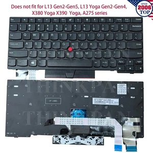 Nuevo teclado estadounidense no retroiluminado para Lenovo ThinkPad X280 L13 Yoga Gen 1 L13 Gen 1 - Imagen 1 de 8