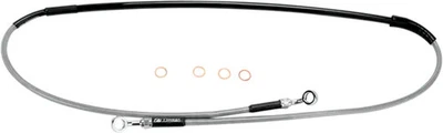 Linha de freio dianteiro trançada revestida de PVC aço inoxidável Moose Suzuki RMX450Z 10-11 - Imagem 1 de 4