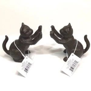 GANZ Cast Iron Sitting Cat Book Ends, Door Stop, Shelf Sitter, Paperweight NEW - Picture 1 of 7