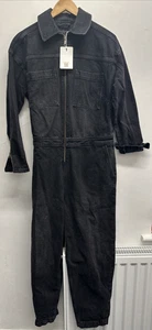 Ted Baker Black Denim Jumpsuit Size 3 BNWT t2349 - Picture 1 of 8