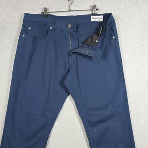Pantalones Buffalo David Bitton para hombre talla 34x32 azul algodón arquero ajustados elásticos nuevos con etiquetas - Imagen 1 de 11