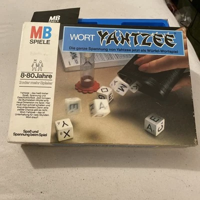 Würfel Spiel,  Wort Yahtzee, Mb Spiele,Retro, Vintage, Gebraucht, Nicht Komplett - Bild 1 von 4