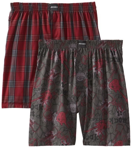 New Jockey Boys 2 Pk Modern Fit Woven Boxer Large jockey boys boxers underwear - Image 1 of 1