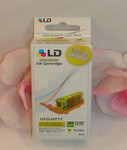 LD Printer Ink Yellow LD-CL1221y For Canon Pixma Printers / Chip Sealed iP3600 + - Picture 1 of 5