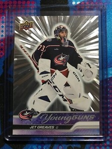 2023-24 Upper Deck Series 1 Young Guns Outburst Silver Jet Greaves #246