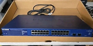 NETGEAR 24 Port Gigabit ProSafe GS724T V3 Rack Mountable Smart Switch Managed - Picture 1 of 2