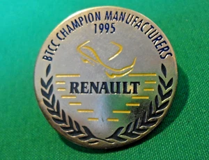 Old 1995 Renault Laguna BTCC British Touring Car Champions Enamel Badge 40mm - Picture 1 of 4