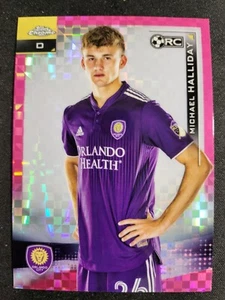 2021 Topps Chrome MLS Michael Halliday RC PINK XFRACTOR REFRACTOR Orlando - Picture 1 of 2