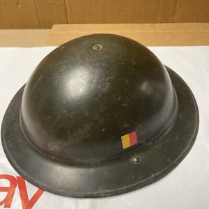 Post WW2 Belguim MKII Brodie Clone ABL 1952 Marked Helmet & Liner/strap - X57 - Picture 1 of 16