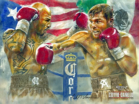 CANELO vs COTTO Official Onsite fight poster by Richard T. Slone Cover