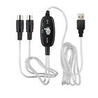 2m/6.56ft USB IN-OUT MIDI Interface Cable PC to Music Keyboard Adapter Cord