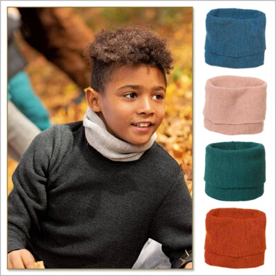 DISANA Bufanda Tubo Niños para Niños y Niñas, Polaina Térmica Cuello, 100% Lana Merino Foto 1 de 4