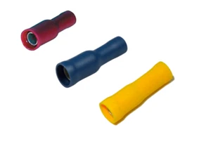 Insulated Female Bullet Terminals Crimp Various Colours & Sizes - Imagen 1 de 4