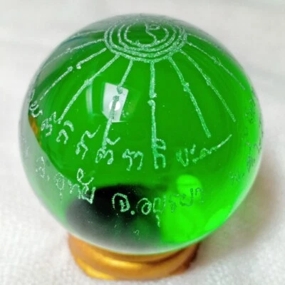 Ojo Naga Ball LP Du Oración Cristal Curación Cuarzo Vidrio Suerte Amuleto Talismán Dije  Foto 1 de 4