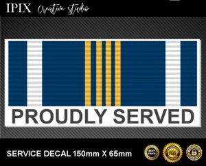 QUEENSLAND FIRE AND EMERGENCY SERVICE MEDAL DECAL |150MM X 65MM | STICKER | INDO - Picture 1 of 1