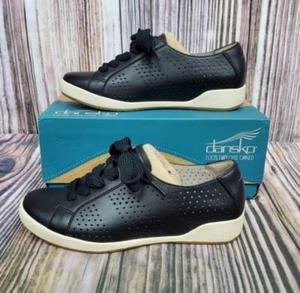 Dansko Orli Nappa Black Leather Sneaker - Picture 1 of 12