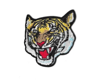 ROARING TIGER Iron on / Sew on Patch Embroidered Badge Motif Animal 9cm x 7cm - Bild 1 von 1