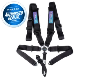 NEW NRG 5 POINT SFI APPROVED CAM LOCK SEAT BELT HARNESS IN BLACK SBH-B6PCBK - Picture 1 of 5