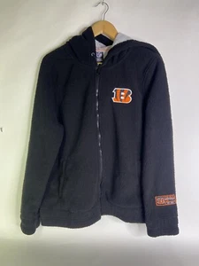 Cincinnati Bengals NFL Ultra Game Zip Sherpa Hoodie Sweatshirt Jacket Womens L - Picture 1 of 10