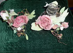 Silk ROSES Flowers Candle Rings Tabletop Centerpieces Decorations - Picture 1 of 4
