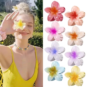 Huiguli Blumen Haarklammer, 8 Stück Haarspange Blume, Hawaii Haarspange Für Frau - Bild 1 von 12
