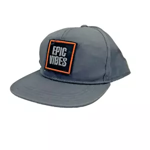 Old Navy Epic Vibes Baseball Cap Hat Snapback Adjustable Gray Patch Embroidered - Picture 1 of 6