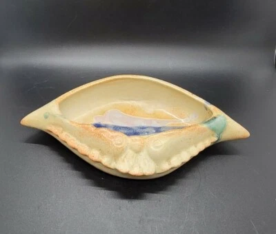 Hermoso cuenco de cerámica artesanal de cangrejo tazón para servir decoración del hogar baratija jabonera Foto 1 de 4